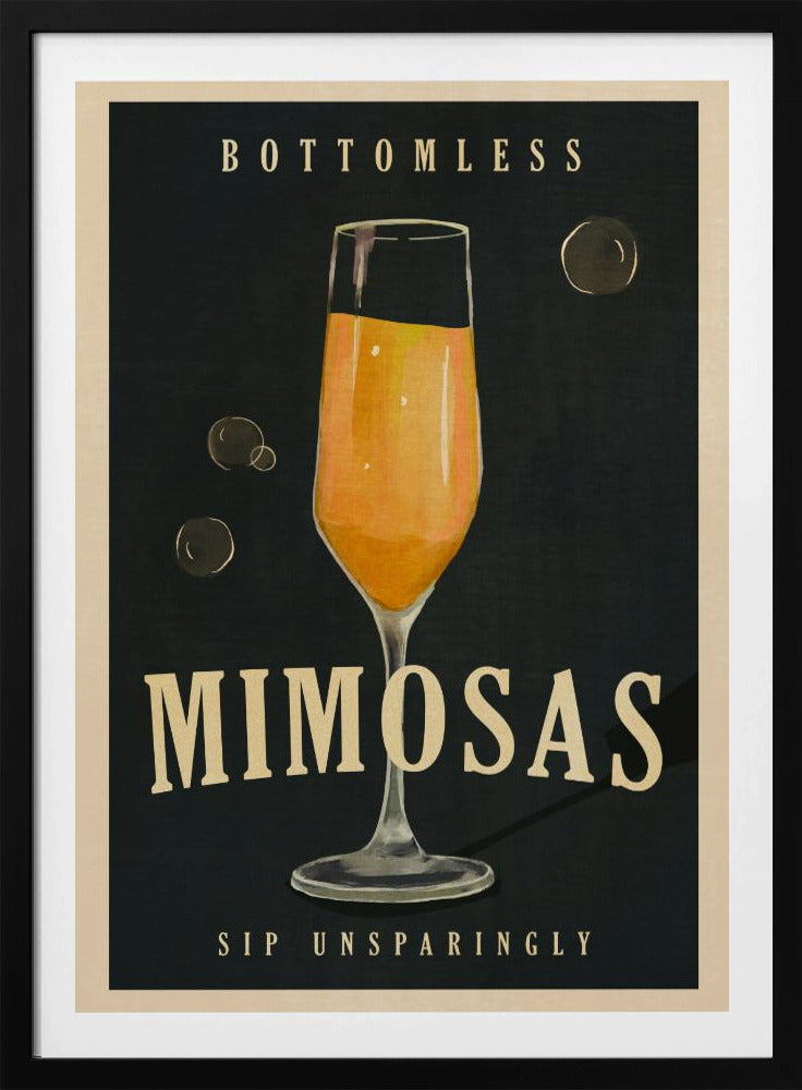 Bodenlose Mimosen Art Deco Cocktail Bar Kunst | Poster