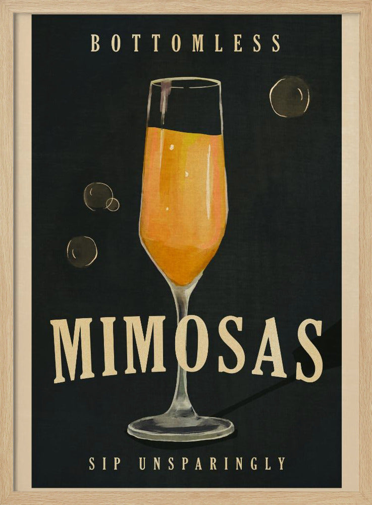 Bodenlose Mimosen Art Deco Cocktail Bar Kunst | Poster