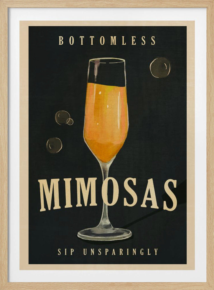 Bodenlose Mimosen Art Deco Cocktail Bar Kunst | Poster