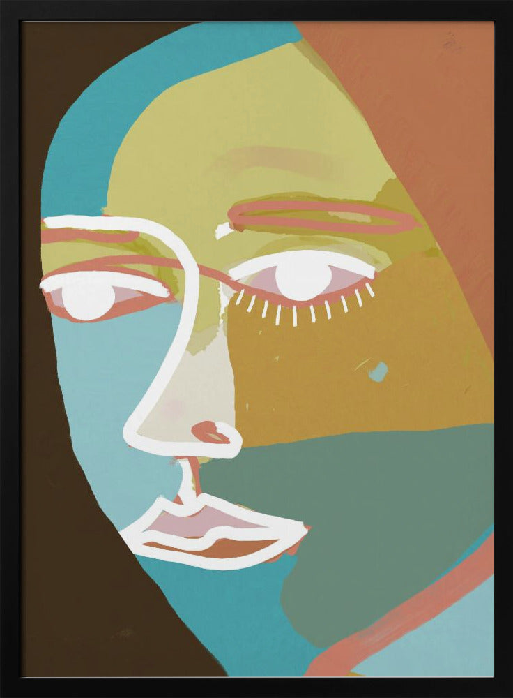 Abstraktes Liniengesicht | Poster