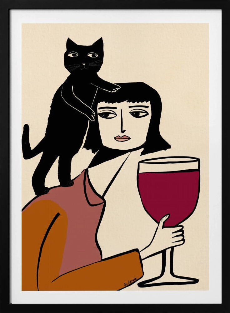 Wein- und Katzenliebhaber | Poster