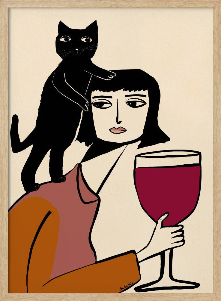 Wein- und Katzenliebhaber | Poster
