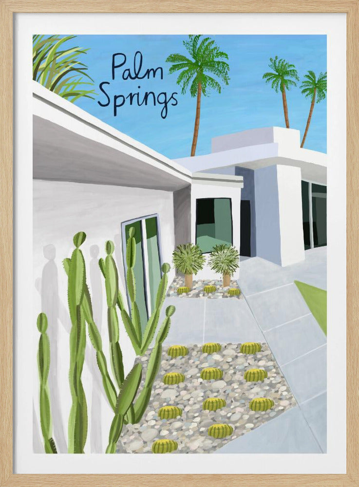 Palm Springs Modern Architecture by Artist Carla Daly | Poster