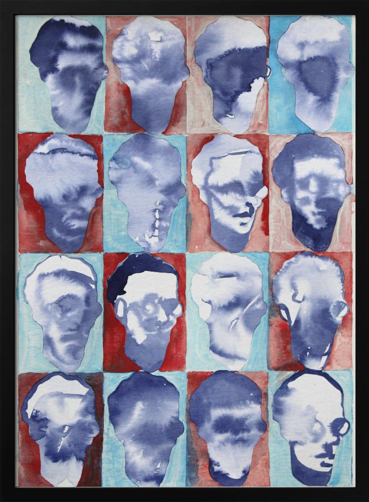 Aldo Rot Blau 4x4 | Poster