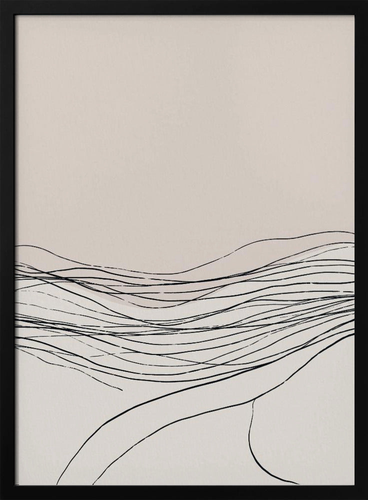 Calm serene line art nordic decor | Poster