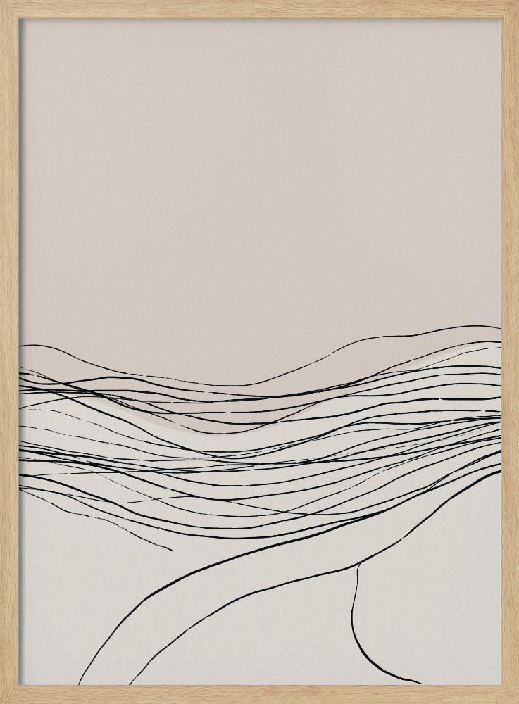 Calm serene line art nordic decor | Poster