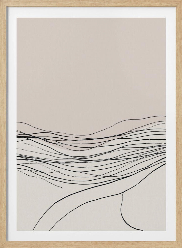 Calm serene line art nordic decor | Poster
