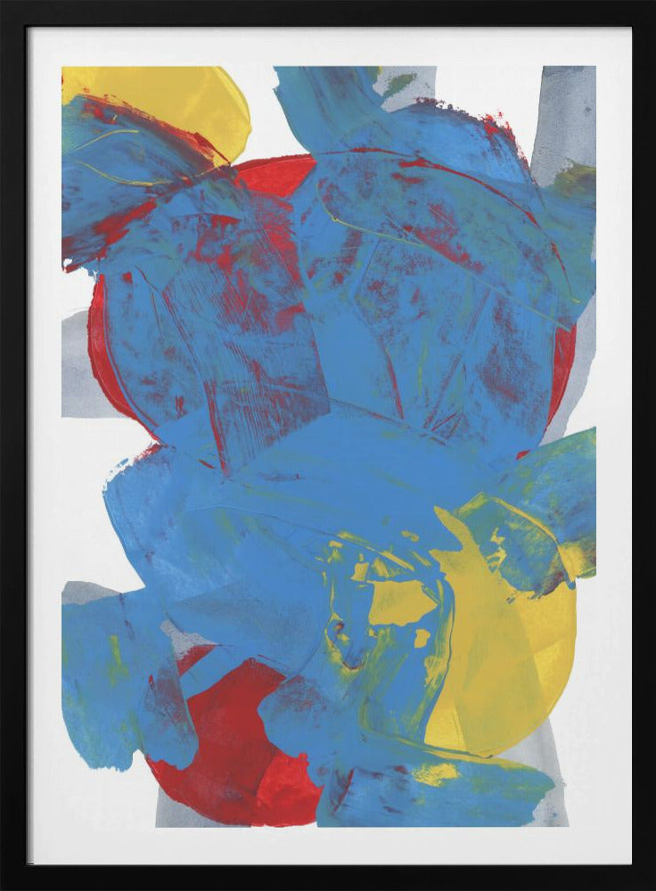 Abstract Blue Red Yellow Shapes 1 | Poster