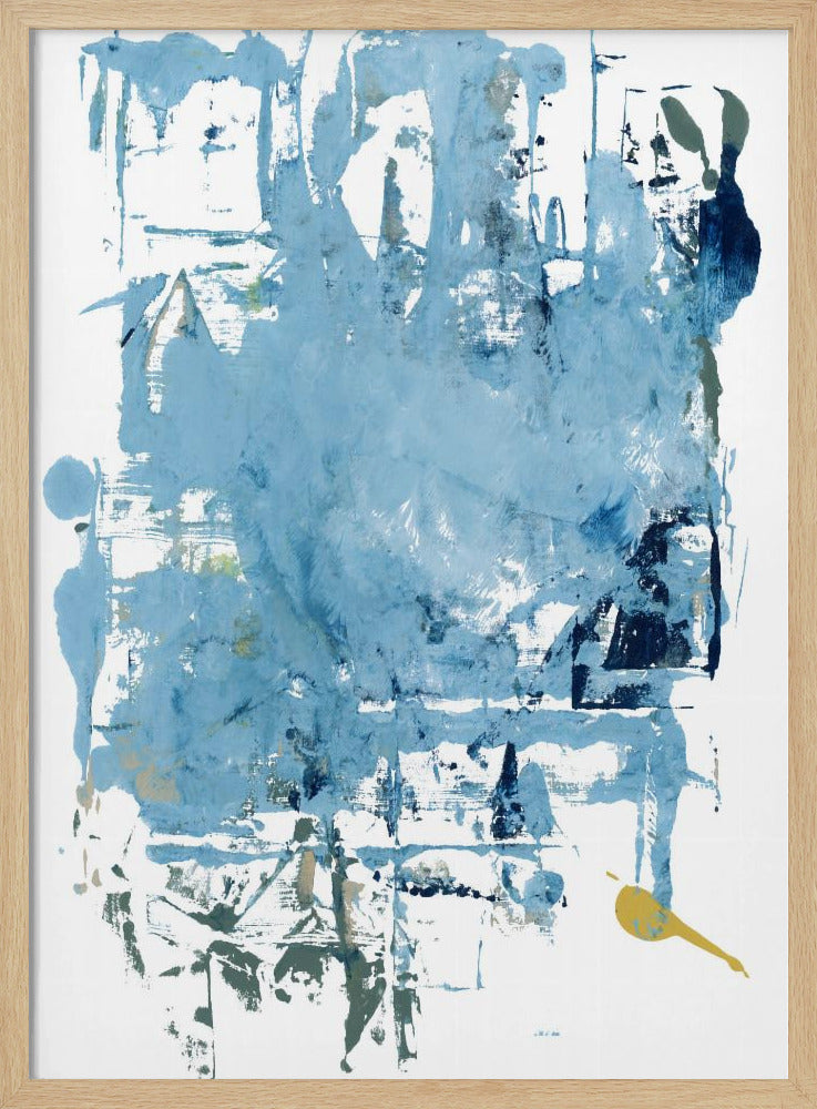 Abstract Blue Scrapes 1 | Poster
