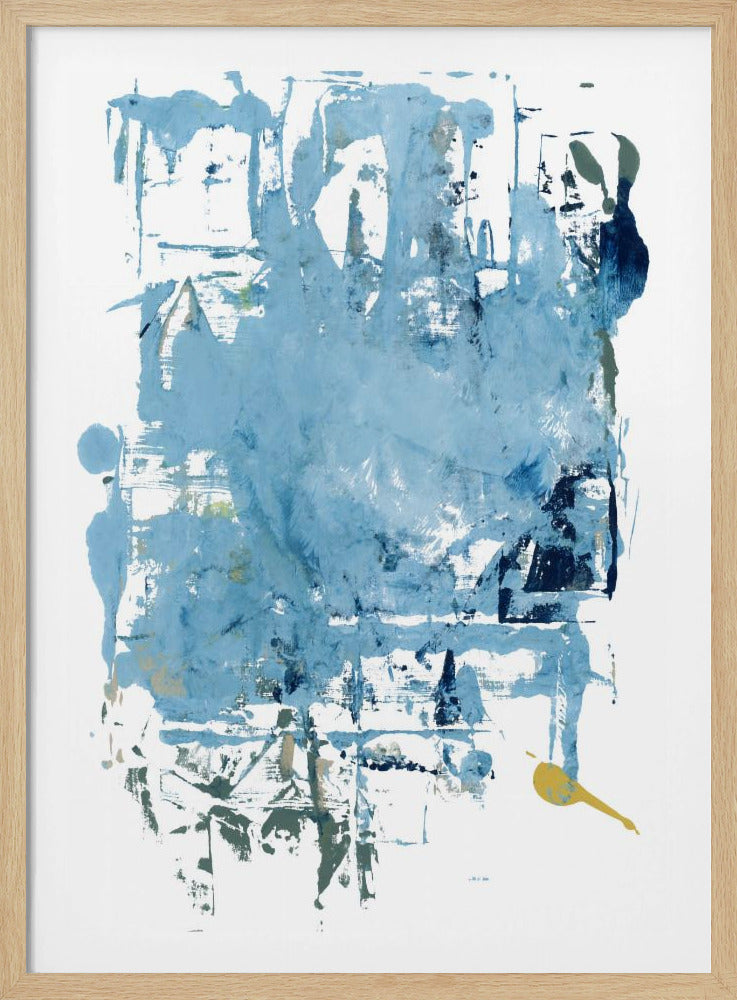 Abstract Blue Scrapes 1 | Poster