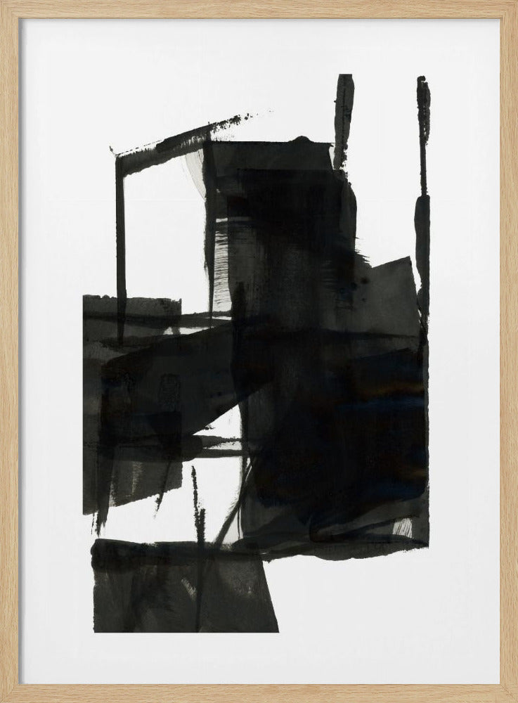 Black and White Abstract Composition No.4 | Poster