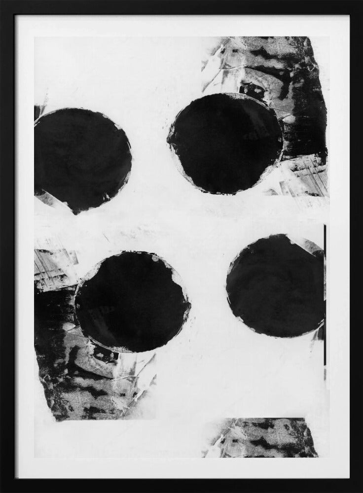 Abstrakte Punkte in Schwarz und Weiß 7 | Poster