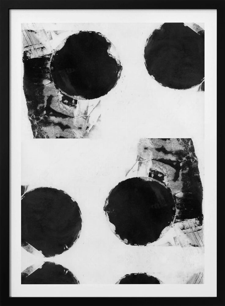 Abstrakte Punkte in Schwarz und Weiß 8 | Poster