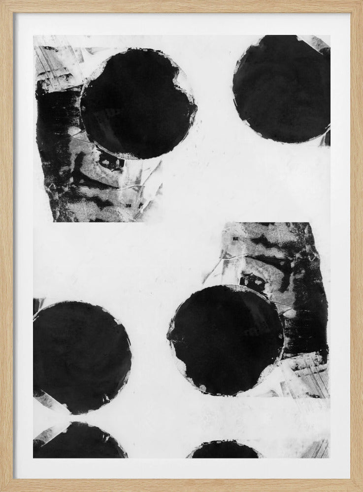 Abstrakte Punkte in Schwarz und Weiß 8 | Poster
