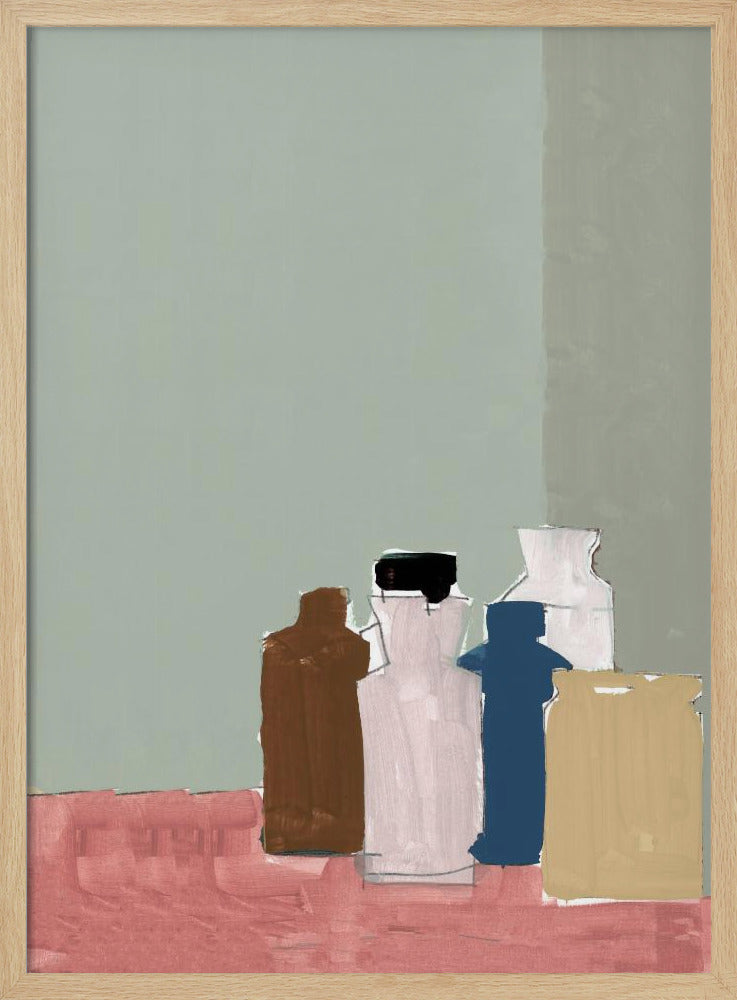 Vintage Clay Pots On Table 1 | Poster