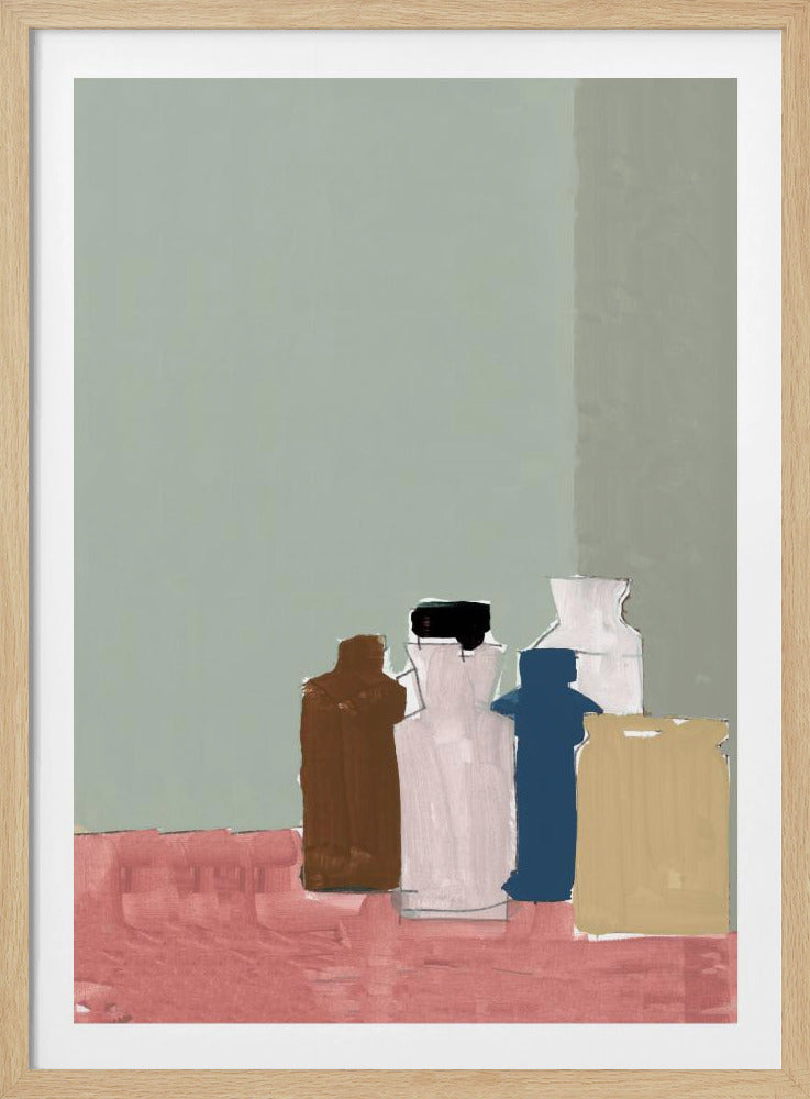 Vintage Clay Pots On Table 1 | Poster