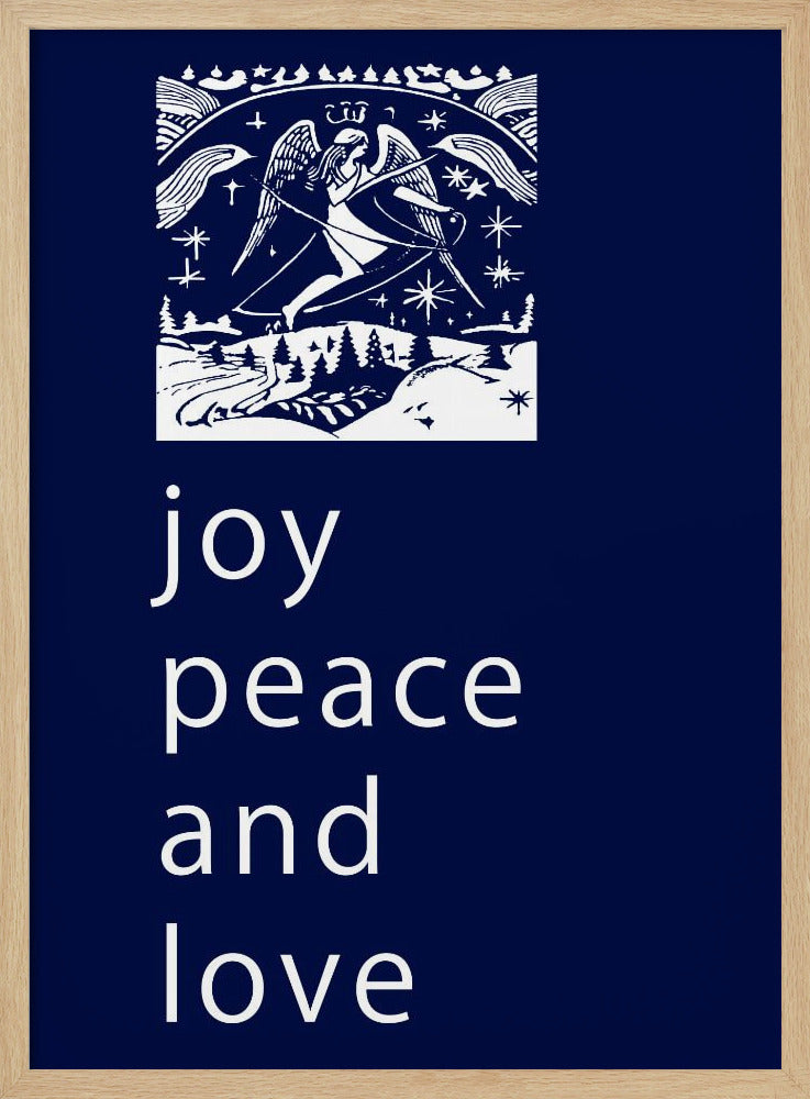 Schleifen und Kugeln: Freude, Frieden und Liebe zu Weihnachten | Poster