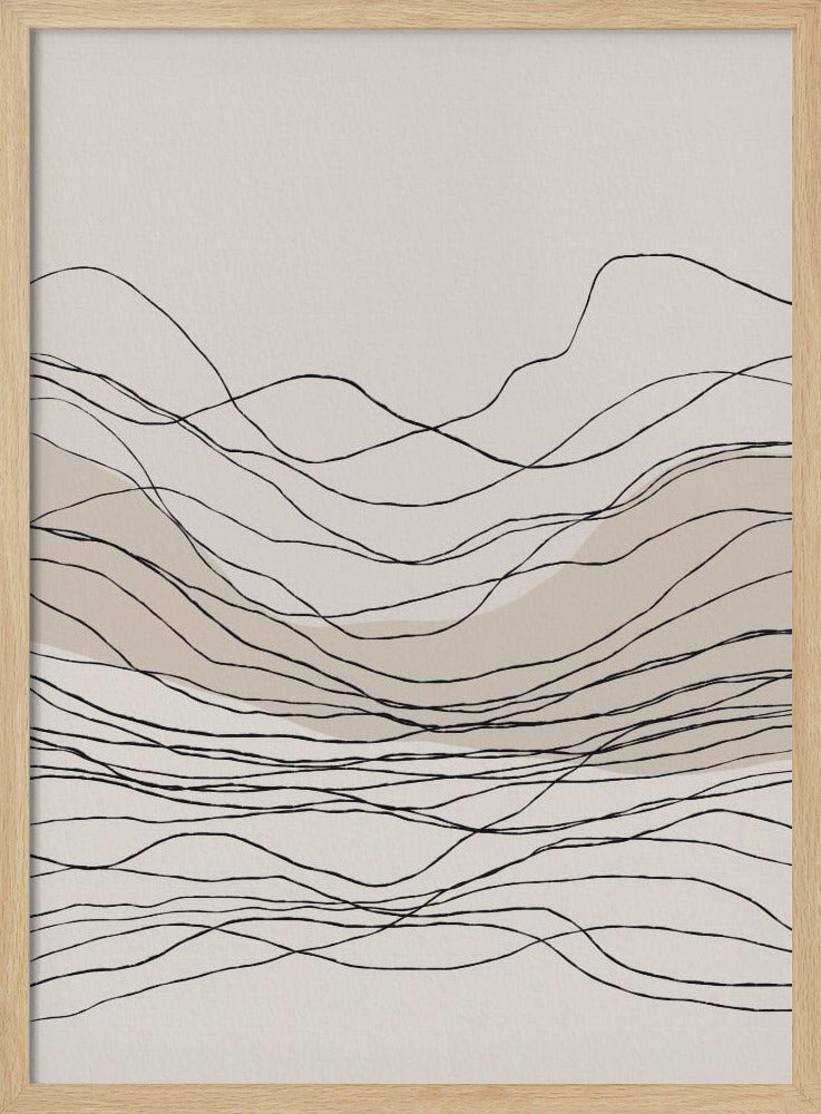 Ruhige Linienwellen | Poster