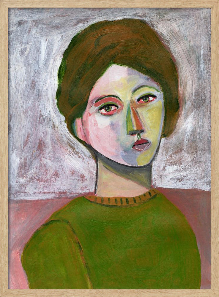 Die Frau im grünen Pullover | Poster