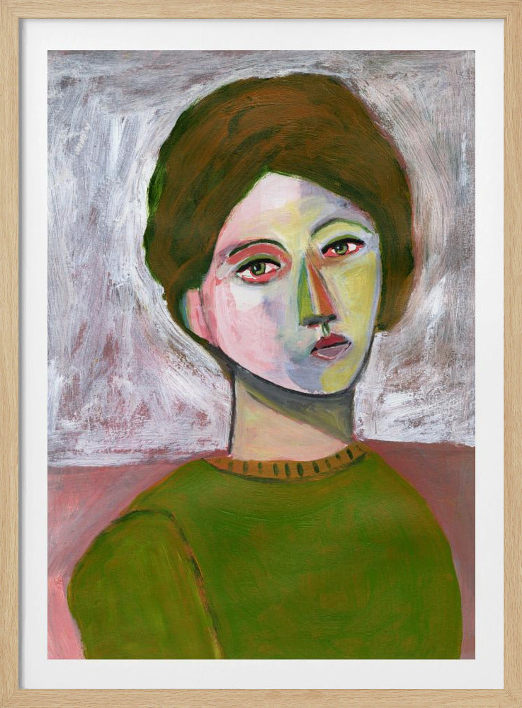 Die Frau im grünen Pullover | Poster