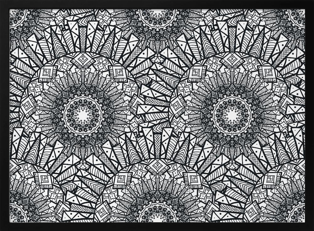 Abstrakte Mandala-Linienkunst | Poster