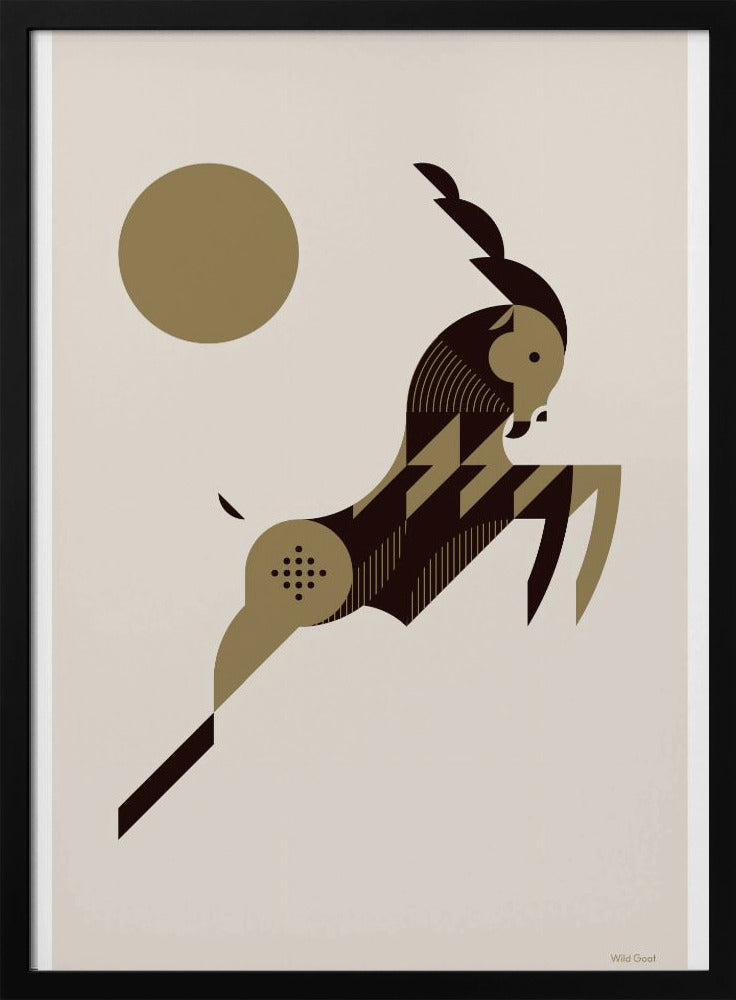 Golden Animals - Wild Goat (white) | Poster