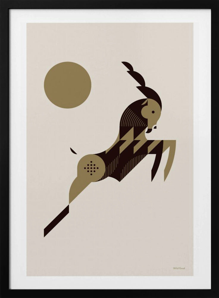Golden Animals - Wild Goat (white) | Poster