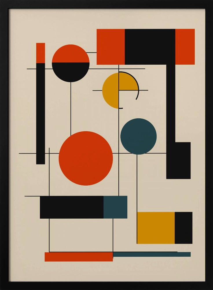 Geometrische Formen und eine ausgewogene FarbpaletteGeometrische Harmonie | Poster