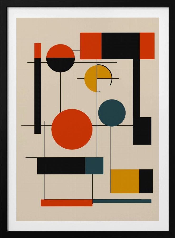 Geometrische Formen und eine ausgewogene FarbpaletteGeometrische Harmonie | Poster