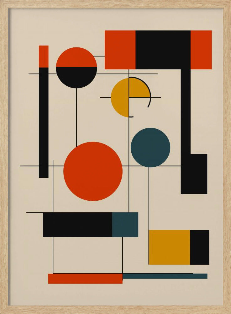 Geometrische Formen und eine ausgewogene FarbpaletteGeometrische Harmonie | Poster