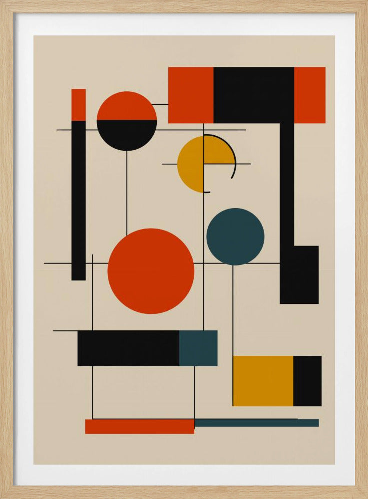 Geometrische Formen und eine ausgewogene FarbpaletteGeometrische Harmonie | Poster
