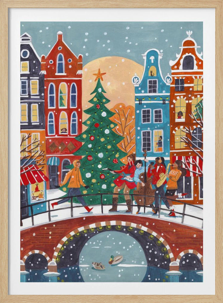 Schneefall in Amsterdam | Poster