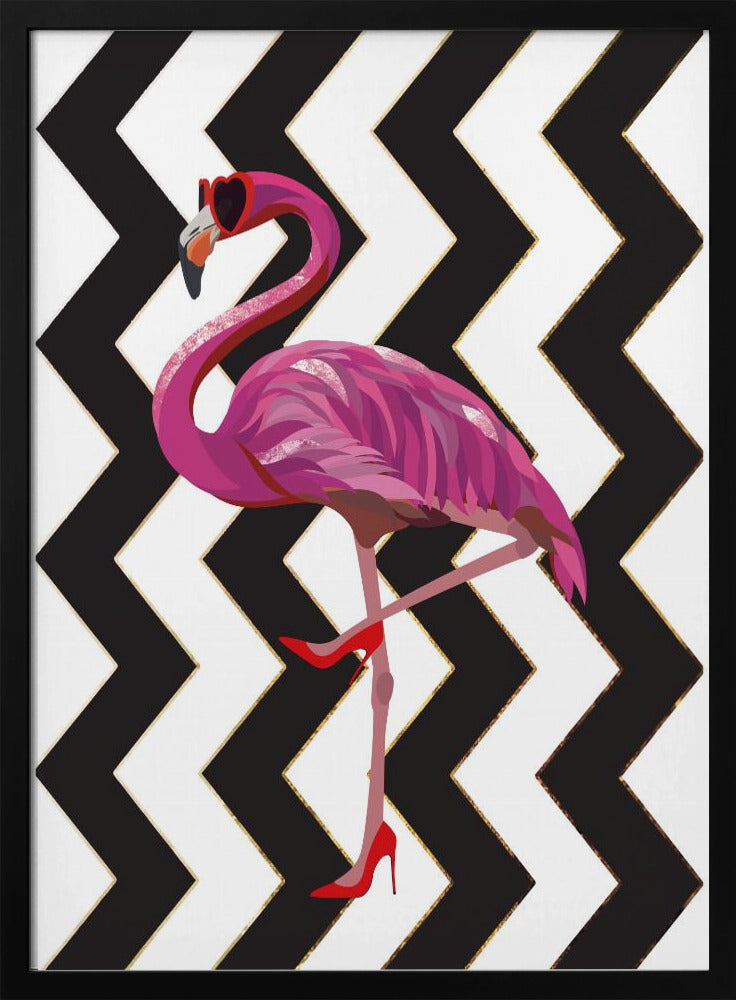 Flamingo Heels Zickzack | Poster