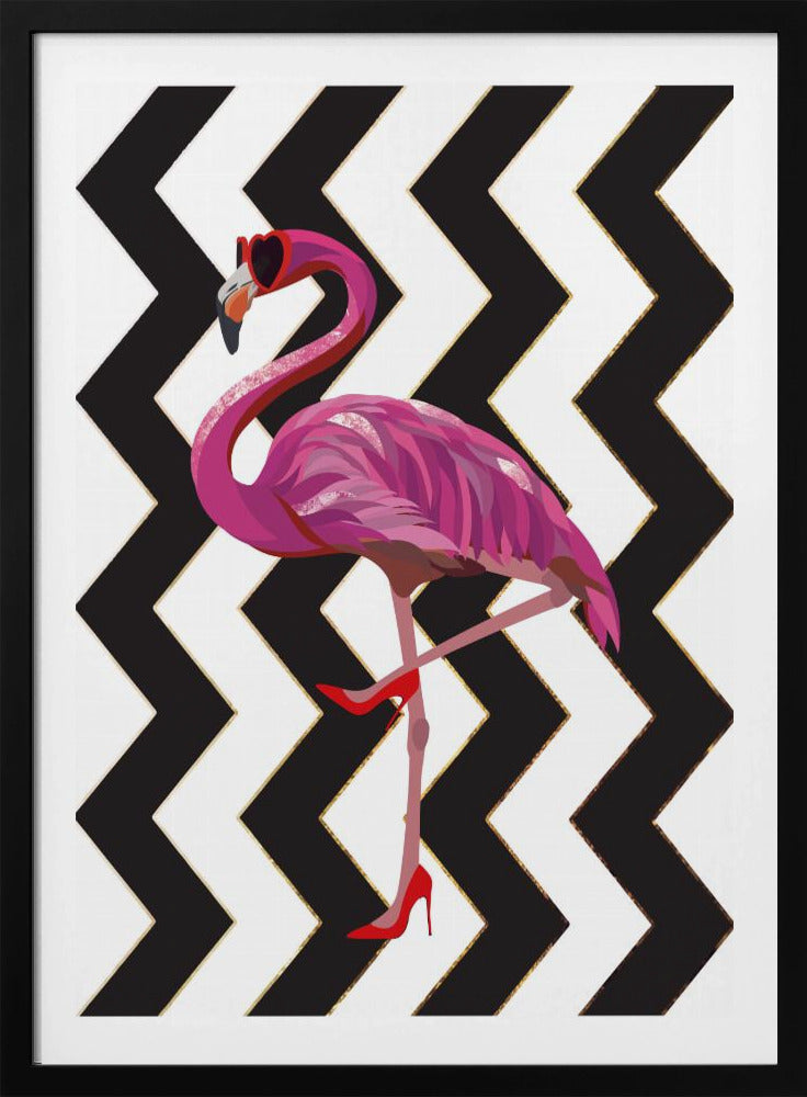 Flamingo Heels Zickzack | Poster