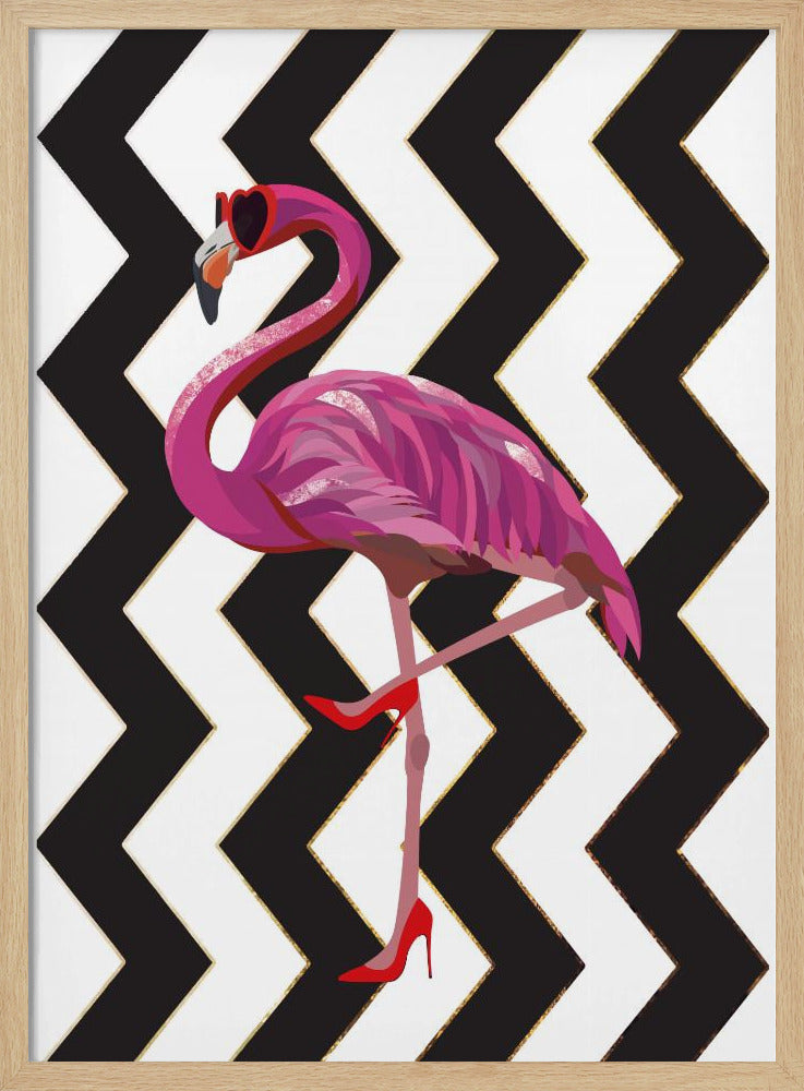 Flamingo Heels Zickzack | Poster