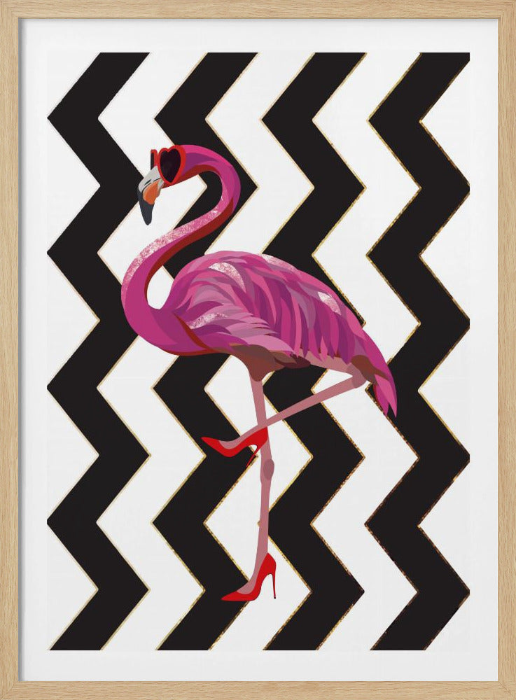 Flamingo Heels Zickzack | Poster