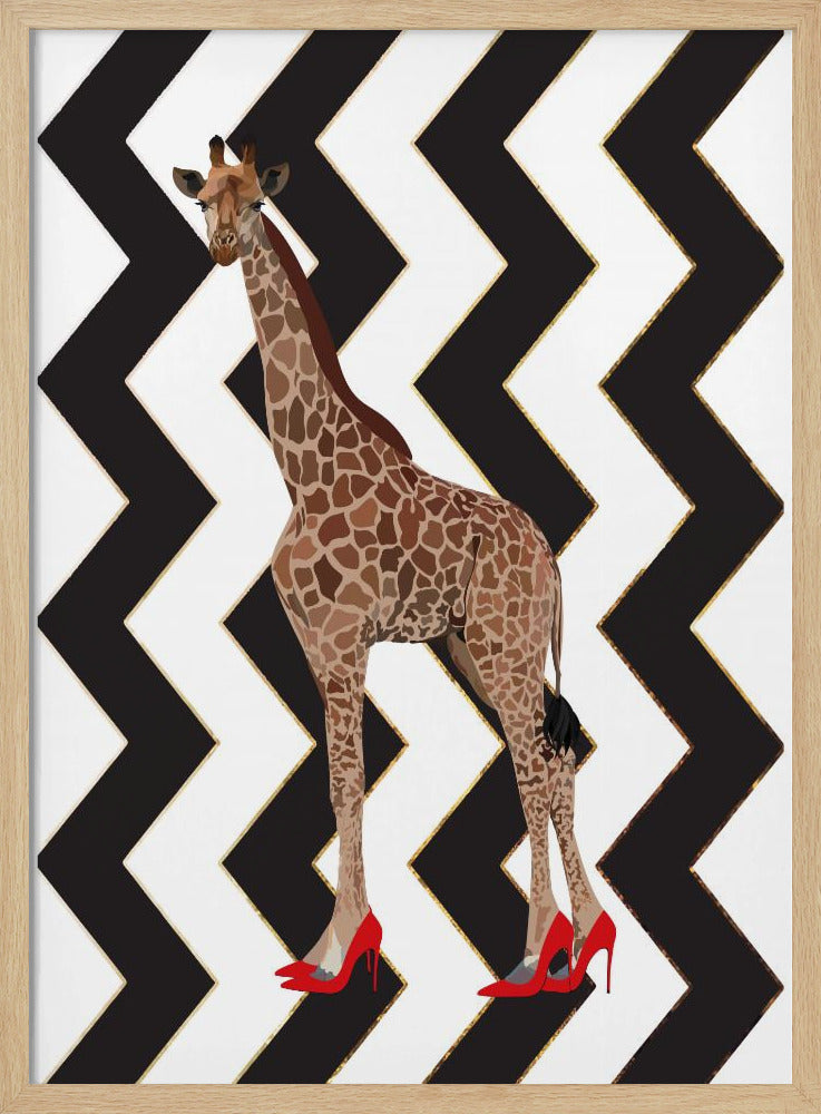 Giraffe Heels Zickzack | Poster