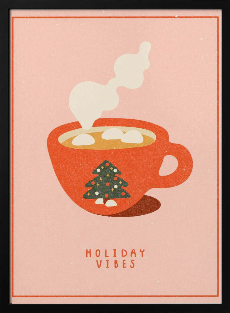 Weihnachtsstimmung. Eine Tasse heiße Schokolade zu Weihnachten | Poster