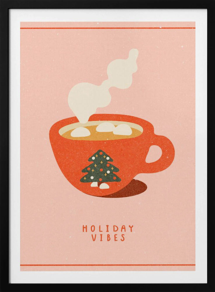 Weihnachtsstimmung. Eine Tasse heiße Schokolade zu Weihnachten | Poster