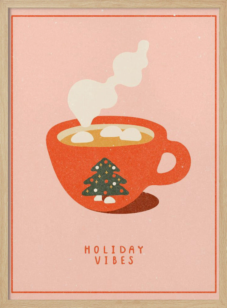 Weihnachtsstimmung. Eine Tasse heiße Schokolade zu Weihnachten | Poster