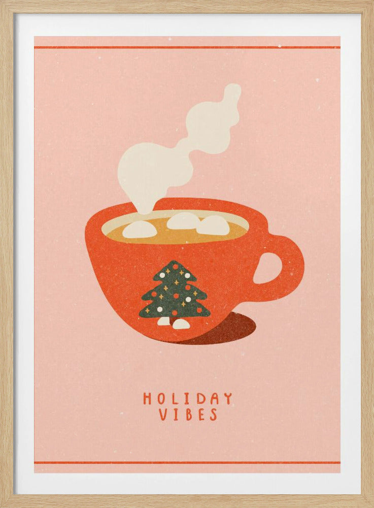 Weihnachtsstimmung. Eine Tasse heiße Schokolade zu Weihnachten | Poster