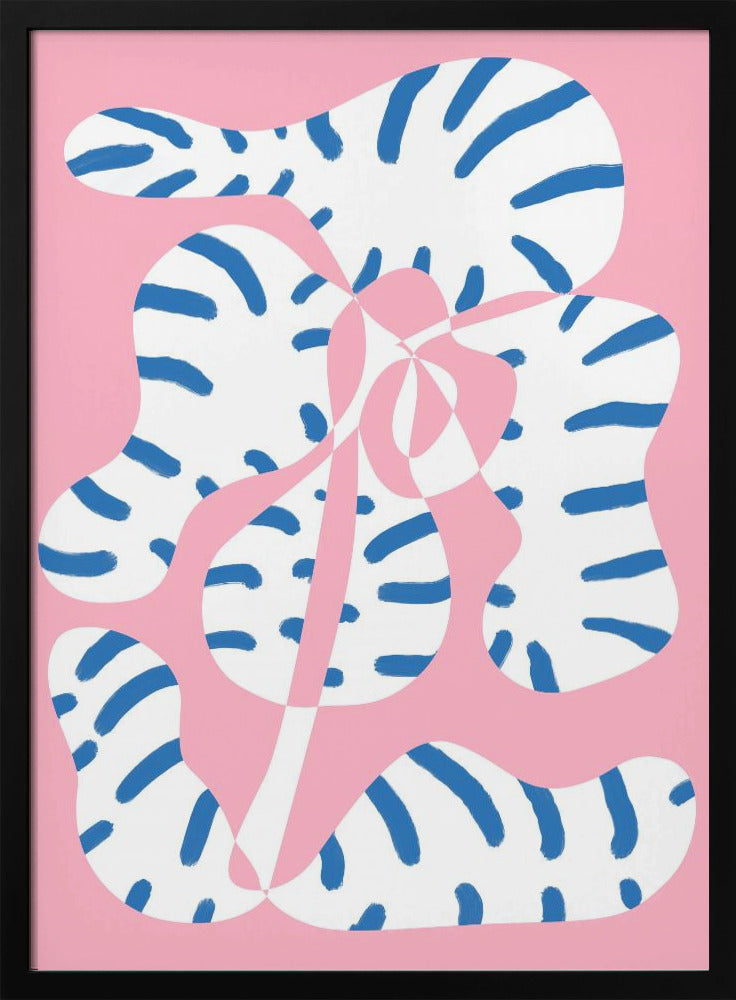 Abstrakte Formen Blumentiger Druck | Poster