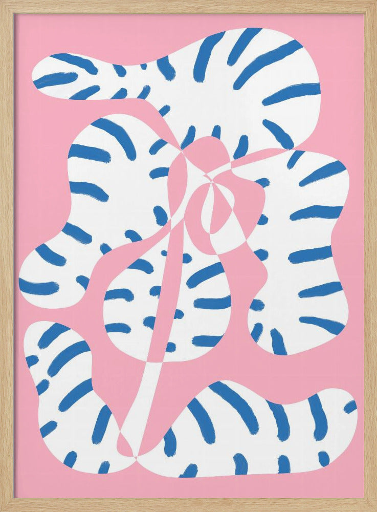 Abstrakte Formen Blumentiger Druck | Poster