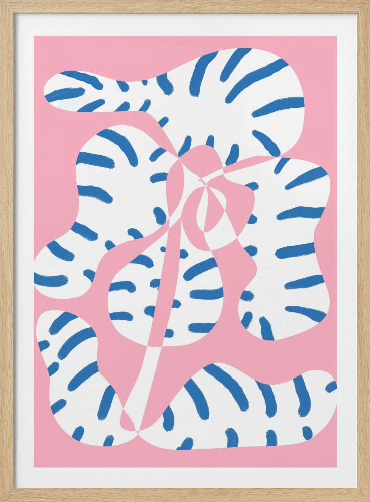 Abstrakte Formen Blumentiger Druck | Poster