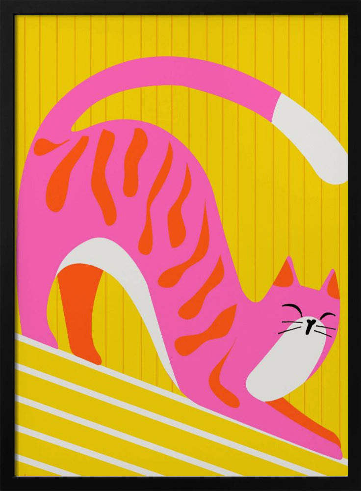 Snoozing Whiskers, Bright Adorable Cat | Poster