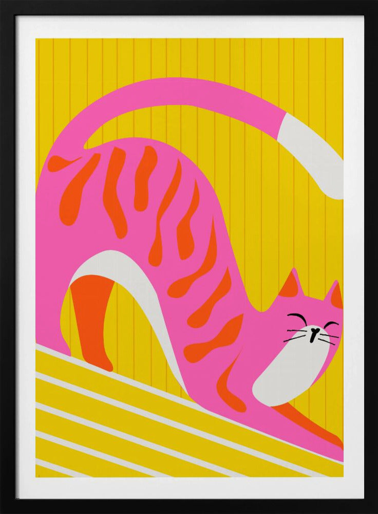 Snoozing Whiskers, Bright Adorable Cat | Poster