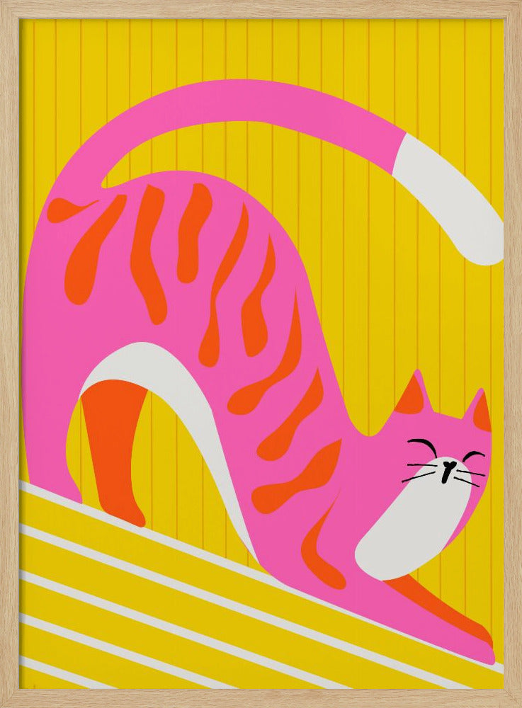 Snoozing Whiskers, Bright Adorable Cat | Poster