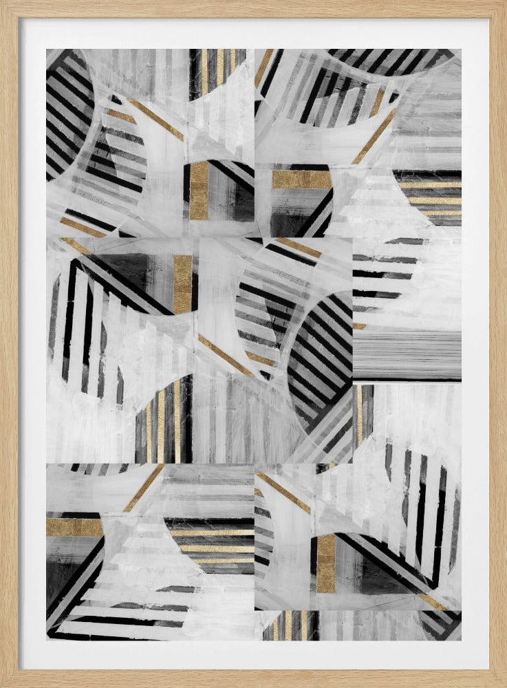 Abstract Back White Gold1 | Poster