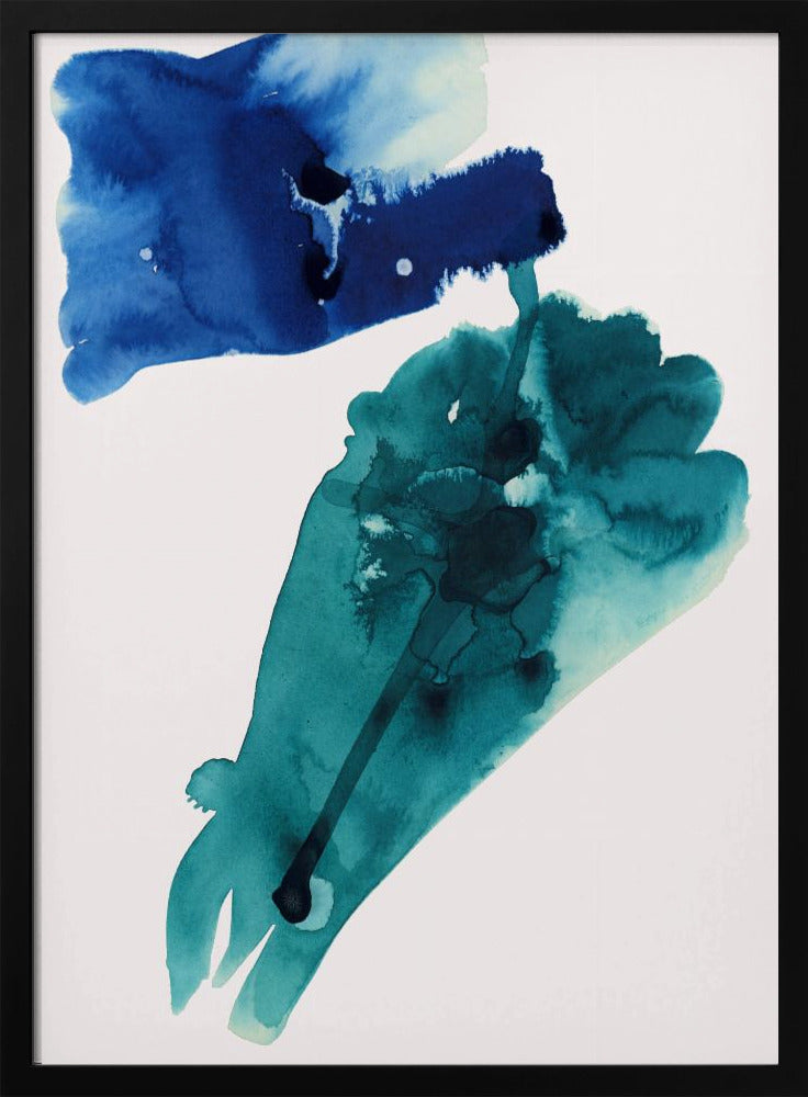 Abstract Watercolour Washes Shapes 1 | Poster