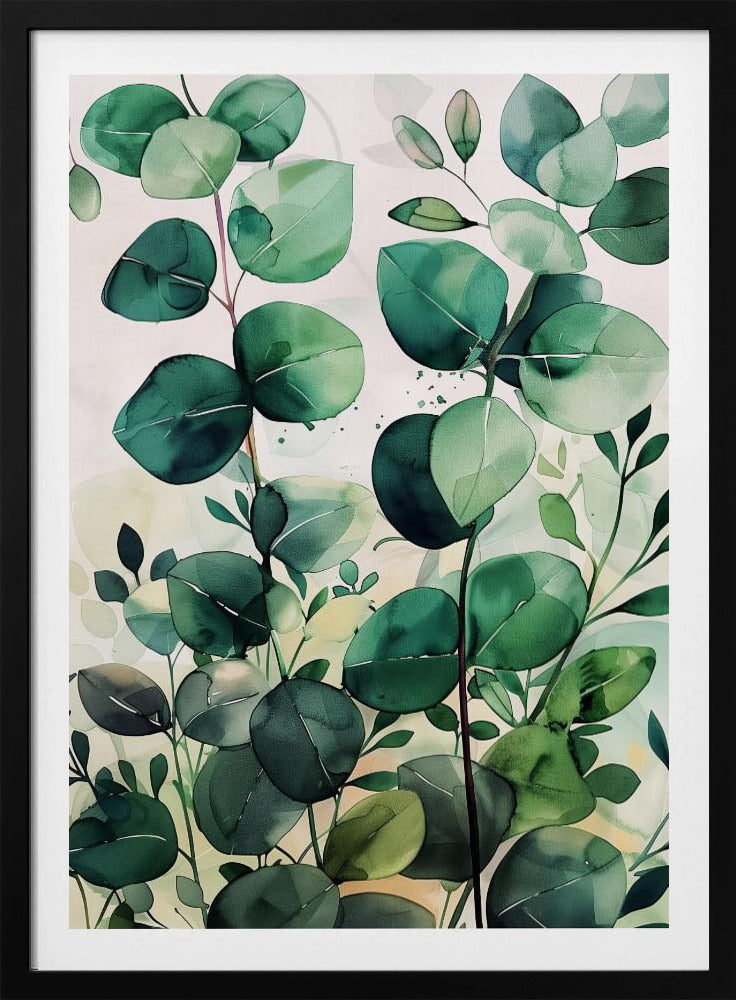 Natur Blumen und Blätter Aquarellkunst (5) | Poster